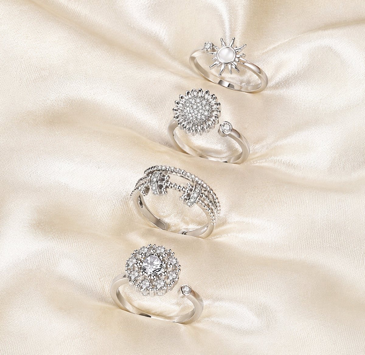 Silver Bloom Set