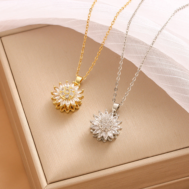 Sunflower Spinner Necklace