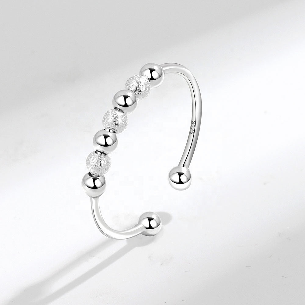 Faceted Bead Roller Ring